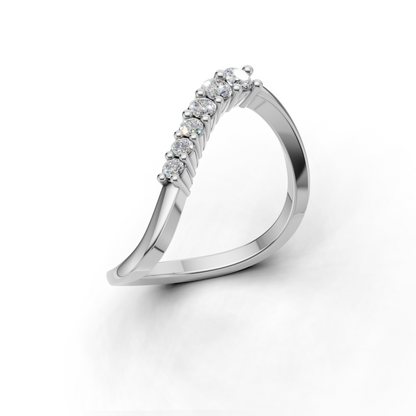 Infinity Diamond Ring – Elegant Twist Band Designer Jewelry