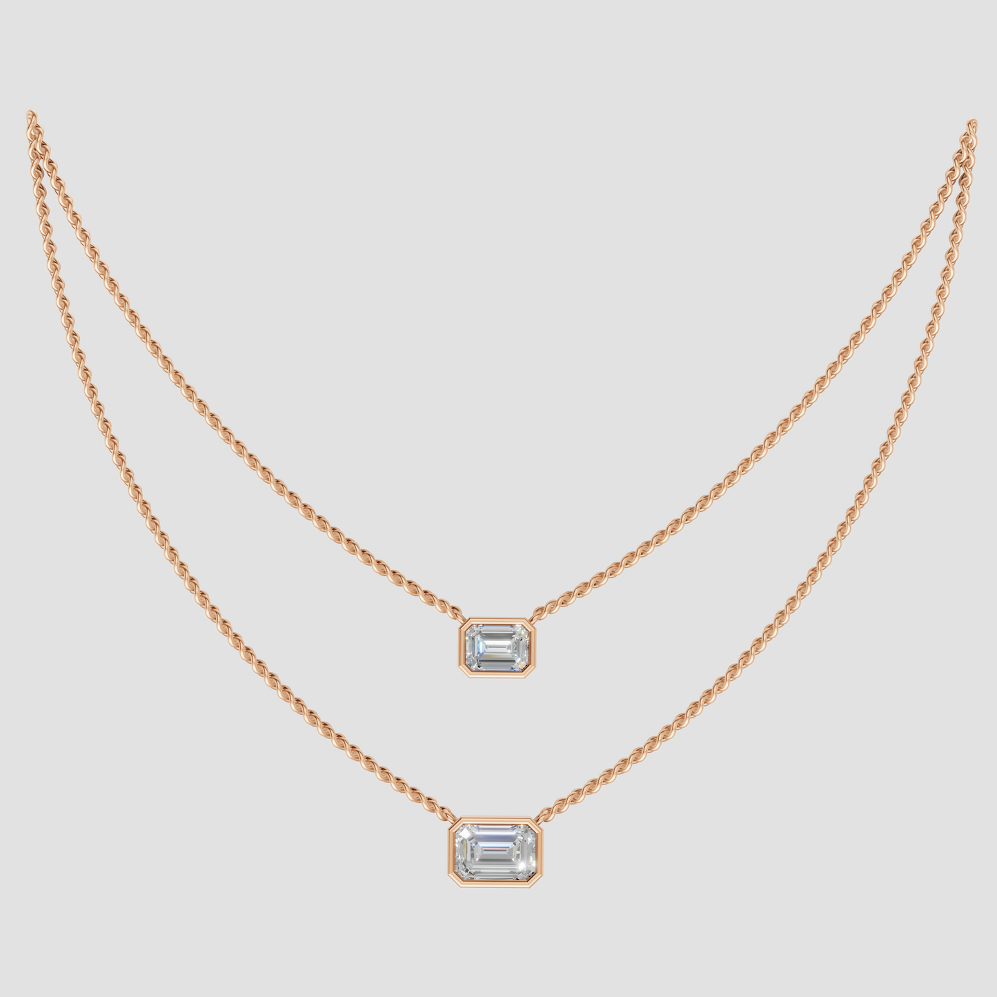 East West Emerald Pendant