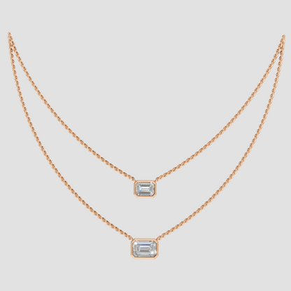East West Emerald Pendant