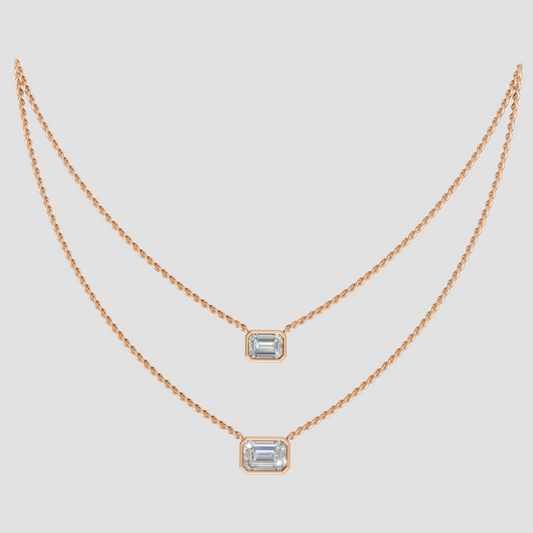 East West Emerald Pendant