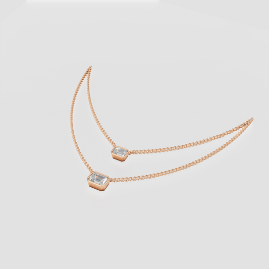 East West Emerald Pendant