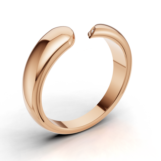 Modern Wrap Design Ring – Contemporary Open Band Statement Jewelry