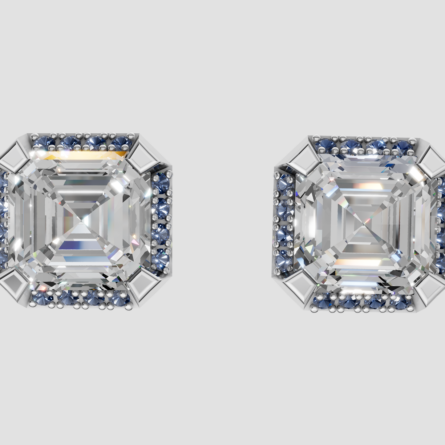 Ascher Cut Gemstone Studs