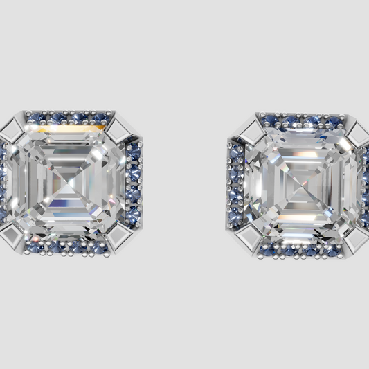 Ascher Cut Gemstone Studs