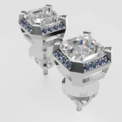 Ascher Cut Gemstone Studs