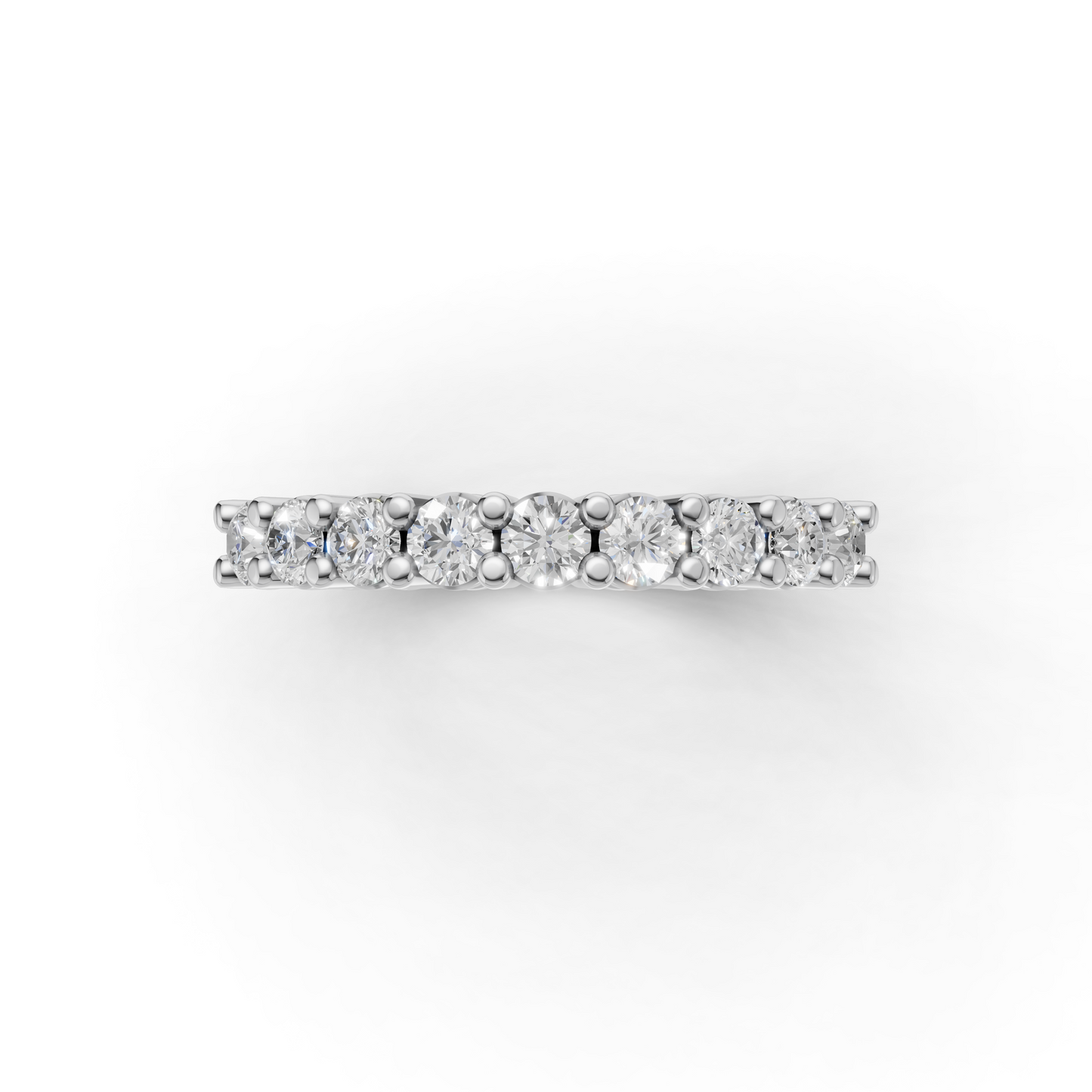 Diamond Half Eternity Ring – Classic Prong Set Band for Everyday Elegance