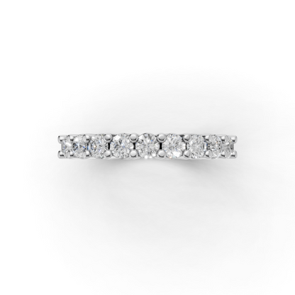 Diamond Half Eternity Ring – Classic Prong Set Band for Everyday Elegance