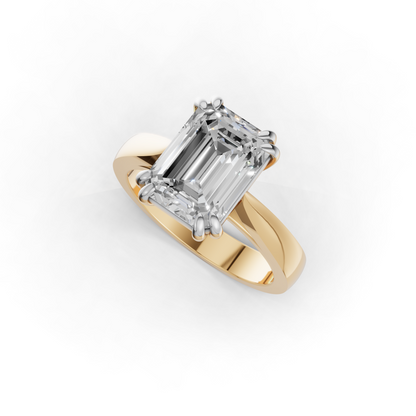 Emerald Cut Solitaire Diamond Engagement Ring
